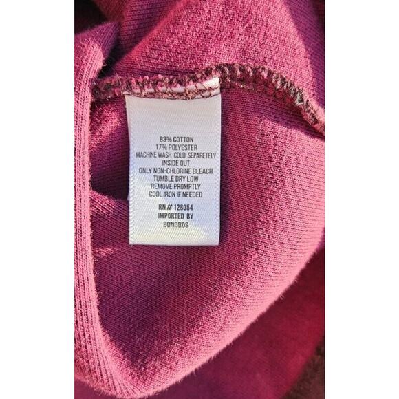 Bonobos Mens Sweater XXL Slim Maroon Knit 1/4 Zip Mock Neck Cotton Sweatshirt - Picture 7 of 7